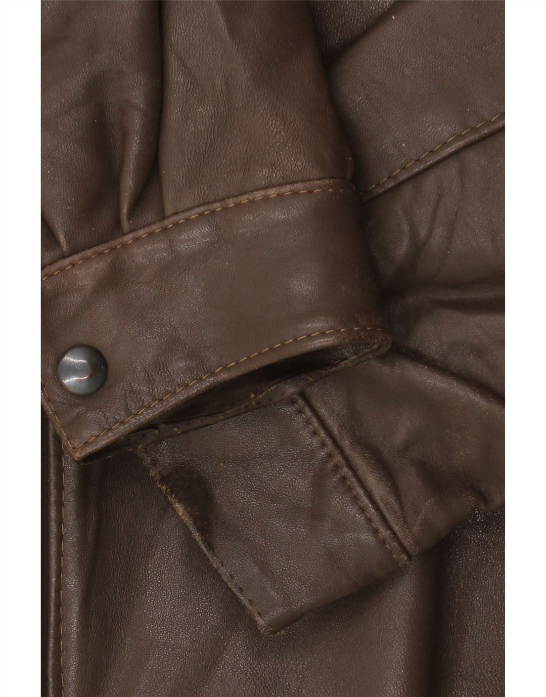 Vintage Ανδρικό Στρατιωτικό Δερμάτινο Μπουφάν IT 52 XL Καφέ