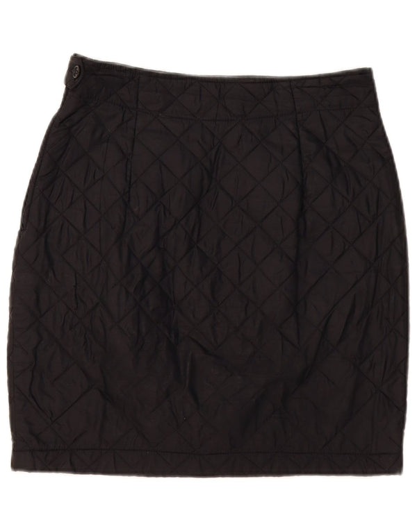 Γυναικεία καπιτονέ μίνι φούστα Benetton IT 44 Medium W30 Black Polyamide