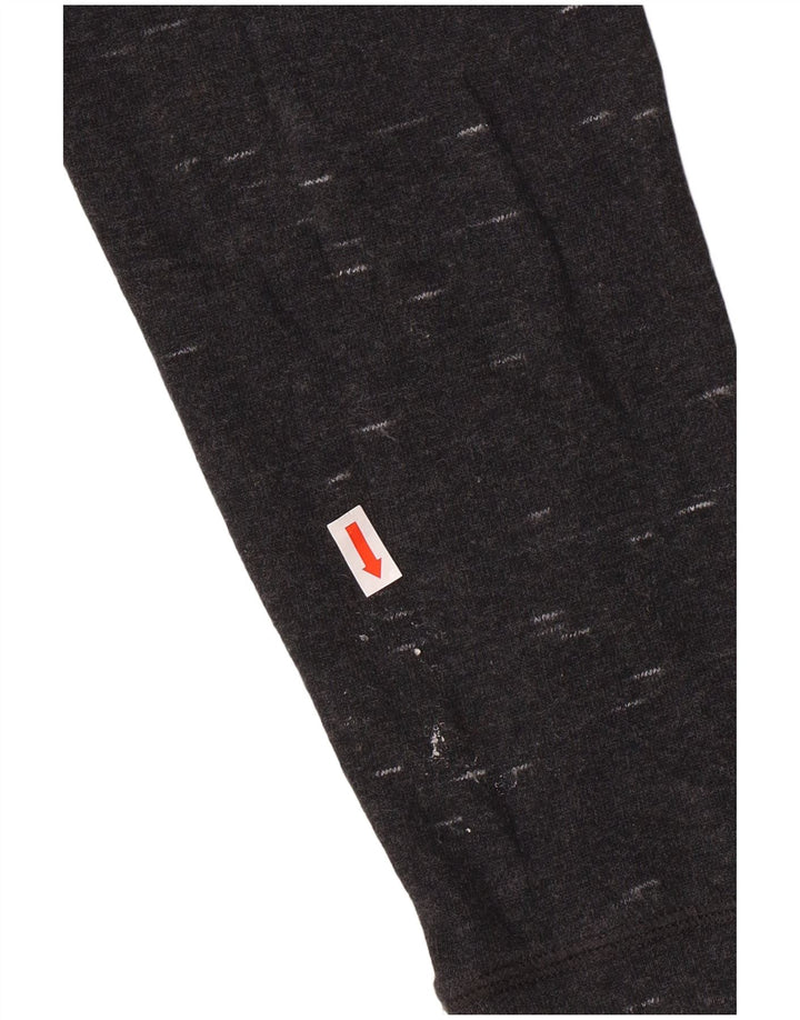 Champion Women's Oversized Hoodie Jumper UK 10 Small Grey Flecked Cotton