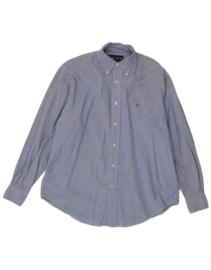POLO RALPH LAUREN Womens Shirt US 8 Medium Blue Cotton