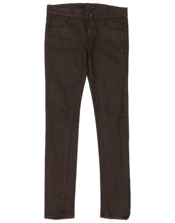 Γυναικείο Skinny Casual Παντελόνι Calvin Klein W28 L32 Μαύρο βαμβακερό