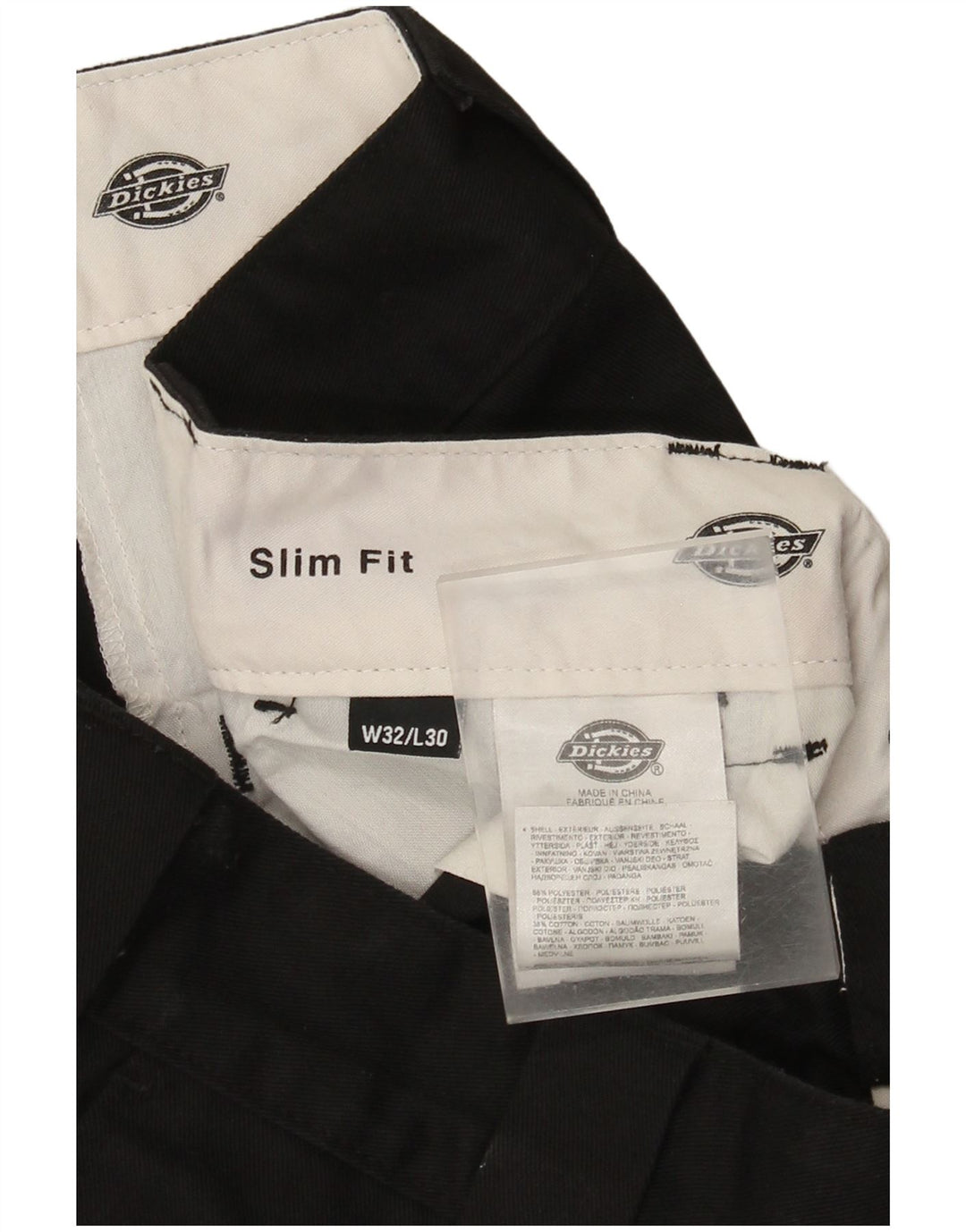Ανδρικό παντελόνι Chino Dickies Slim Fit W32 L27 Μαύρο πολυεστέρα