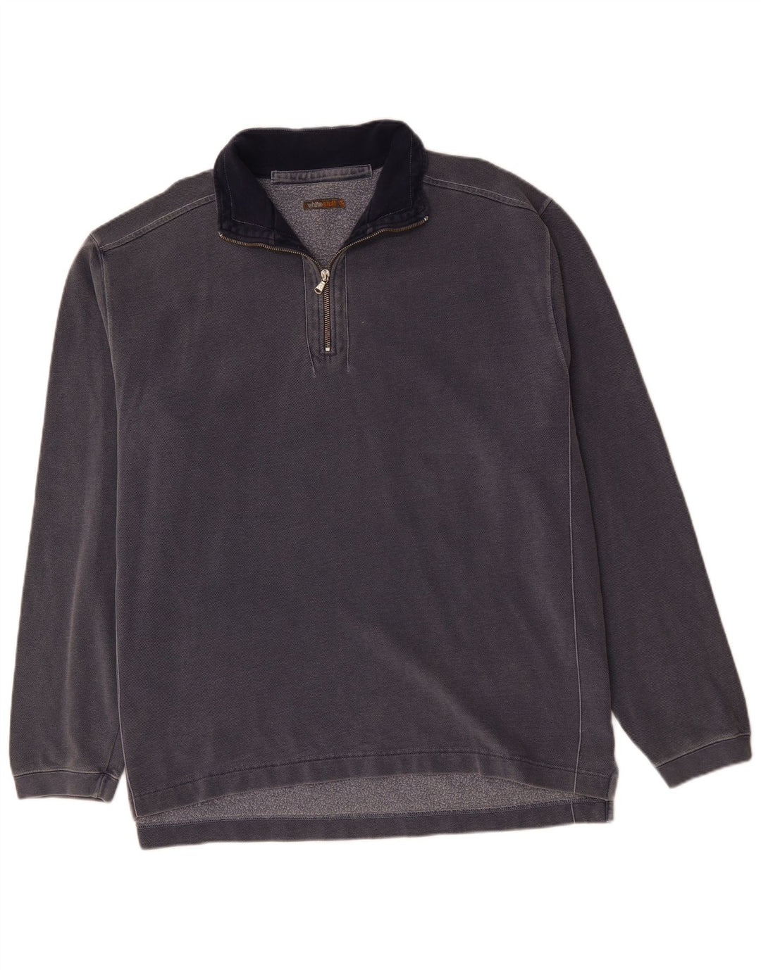 WHITE STUFF Ανδρικό φούτερ με φερμουάρ Jumper 2XL Navy Blue Cotton