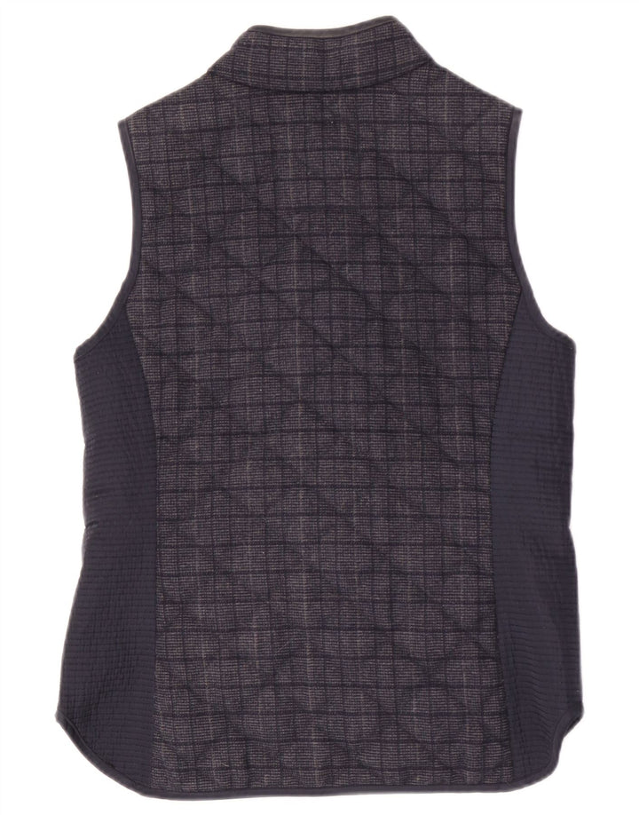 Crew Clothing Γυναικεία καπιτονέ Gilet UK 10 Small Navy Blue Check Polyester