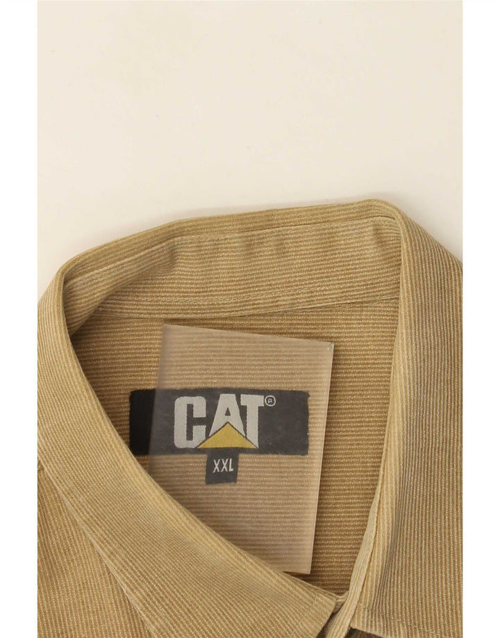 Ανδρικό πουκάμισο CAT 2XL Μπεζ ρίγες