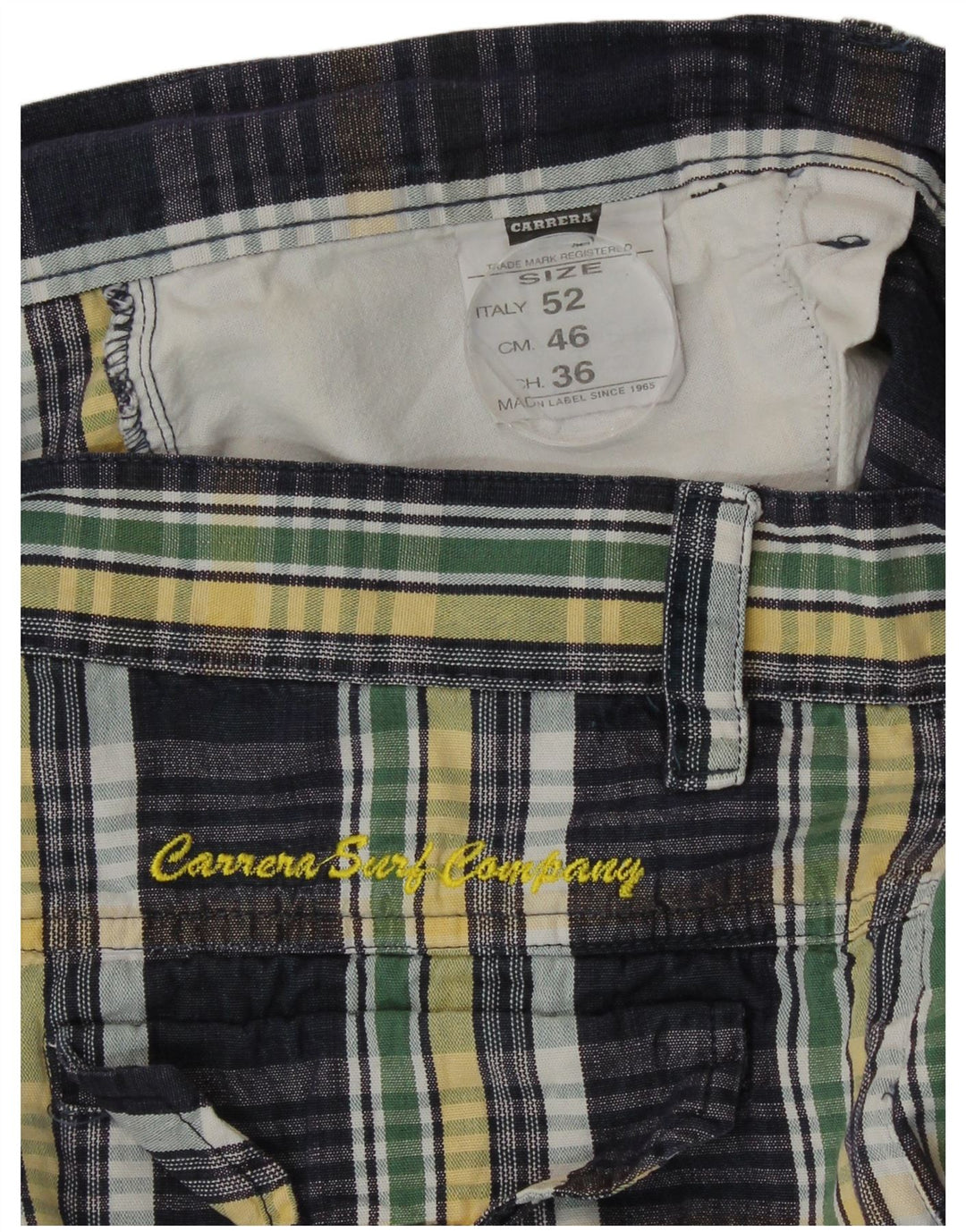 Carrera Ανδρικό σορτς casual IT 52 XL W36 Navy Blue Check Cotton