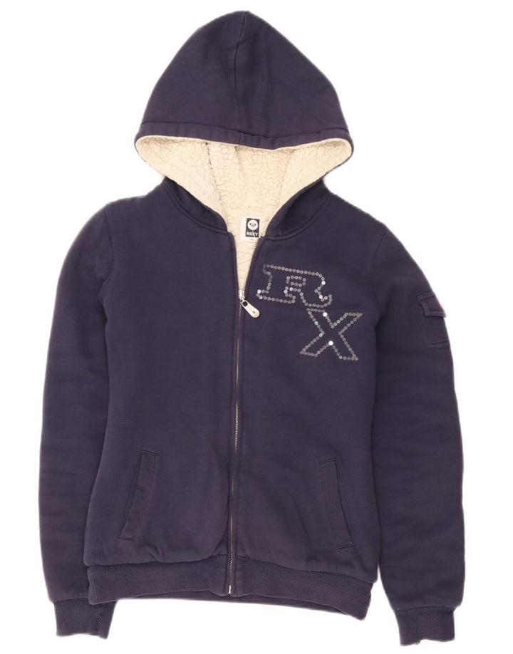 Γυναικείο πουλόβερ Roxy με φερμουάρ UK 6 XS Navy Blue Polyester