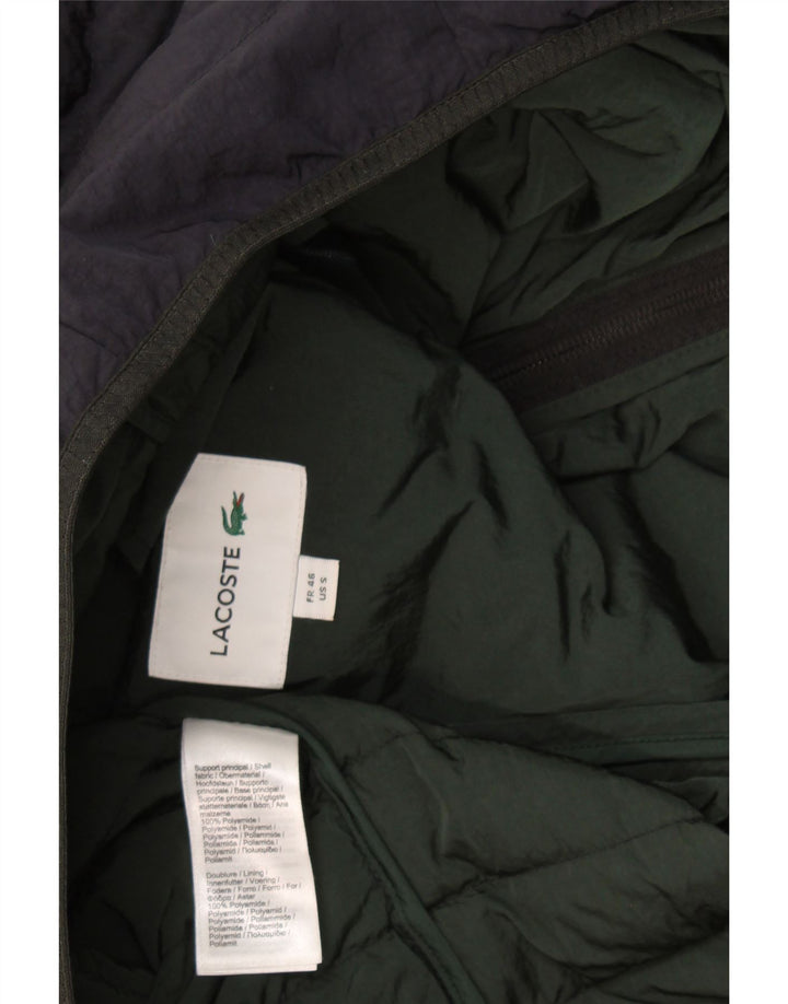 Ανδρικό μπουφάν Lacoste με κουκούλα με επένδυση EU 46 Small Navy Blue Polyamide