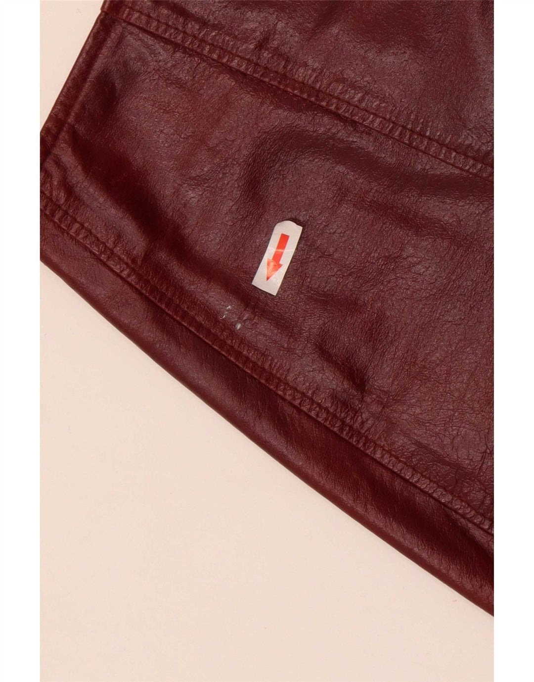 Γυναικεία Μίνι Δερμάτινη Φούστα Conbipel IT 44 Medium W27 Maroon Leather