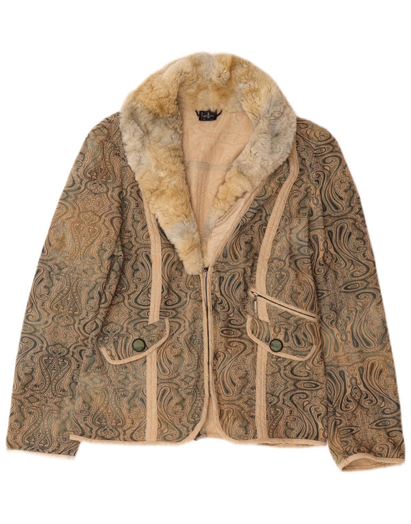 Γυναικείο μπουφάν μπλέιζερ Kello UK 14 Medium Beige Paisley