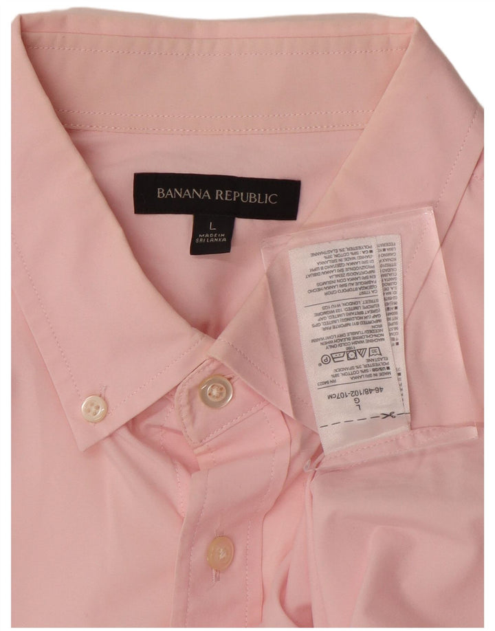 Ανδρικό πουκάμισο Banana Republic μεγάλο ροζ βαμβακερό