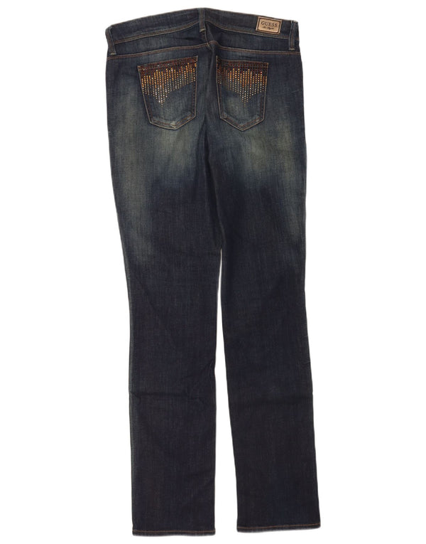 Guess Womens Cigarette Skinny Jeans W30 L33 Navy Blue Cotton