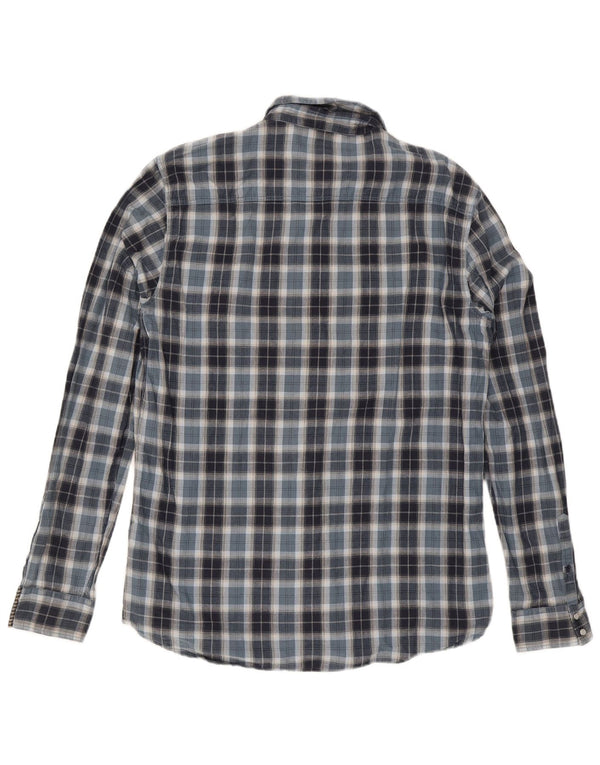 Ανδρικό φανελένιο πουκάμισο Guess UK 42 Large Blue Check Cotton