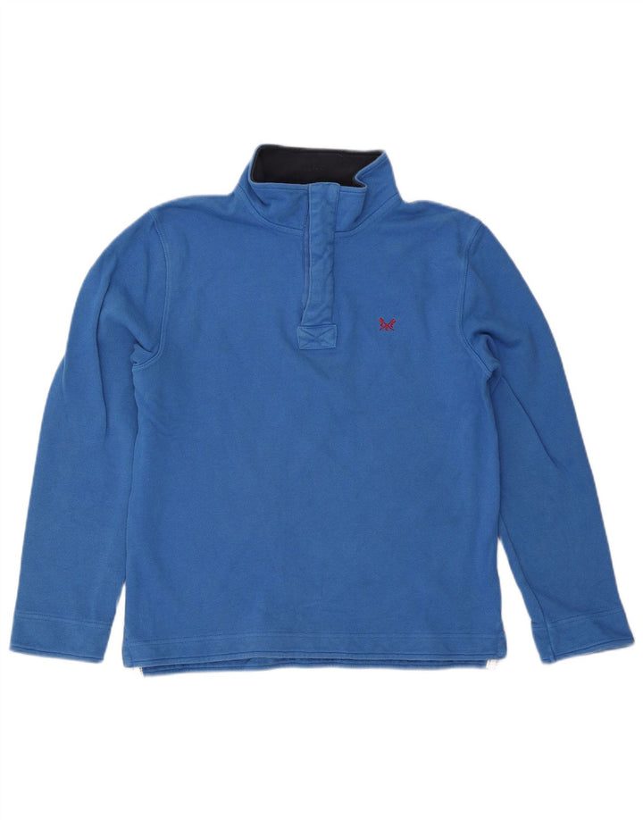 Ανδρικό Φούτερ με φερμουάρ Crew Clothing, Μπλε βαμβακερό