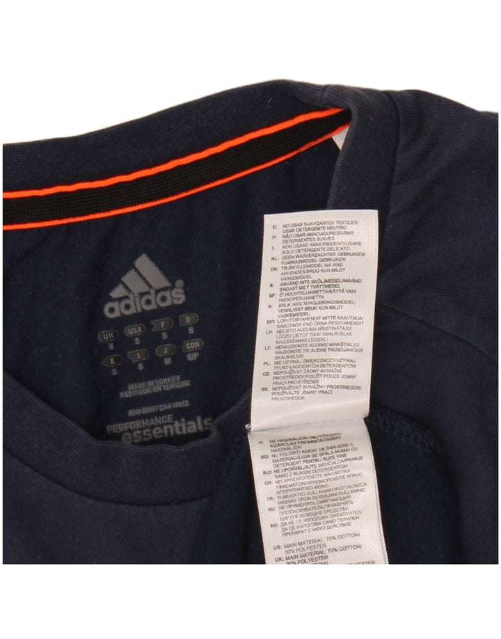 Ανδρικό T-Shirt ADIDAS Top Small Navy Blue από βαμβάκι