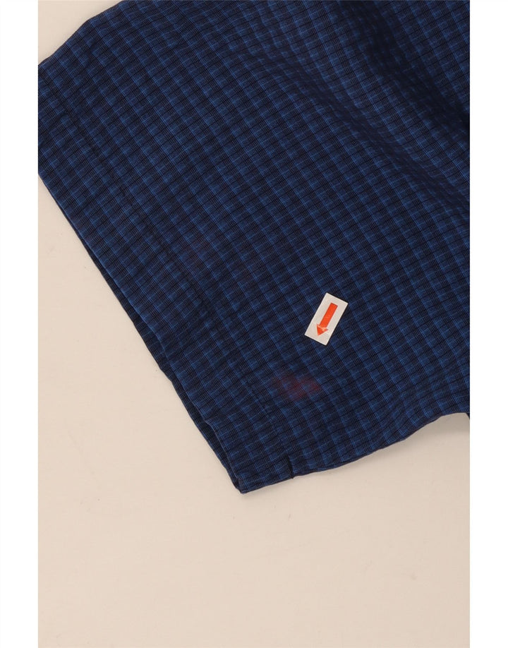 MOSSIMO Ανδρικό κοντομάνικο πουκάμισο XL Blue Gingham Rayon
