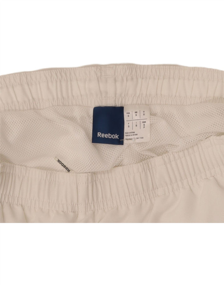 REEBOK Mens Sport Shorts Small  White Polyester Vintage Reebok and Second-Hand Reebok from Messina Hembry 