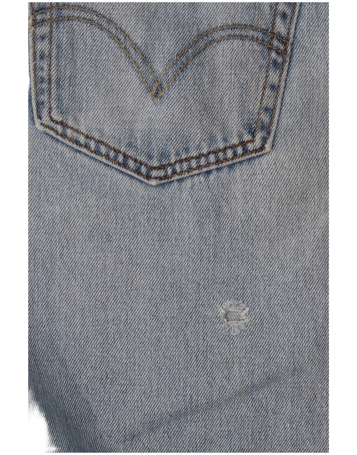 LEVI'S Mens 505 Regular Fit Straight Jeans W34 L32 Μπλε βαμβακερό