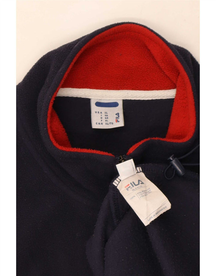Fila Ανδρικό φερμουάρ Fleece Jumper XL Navy Blue Polyester