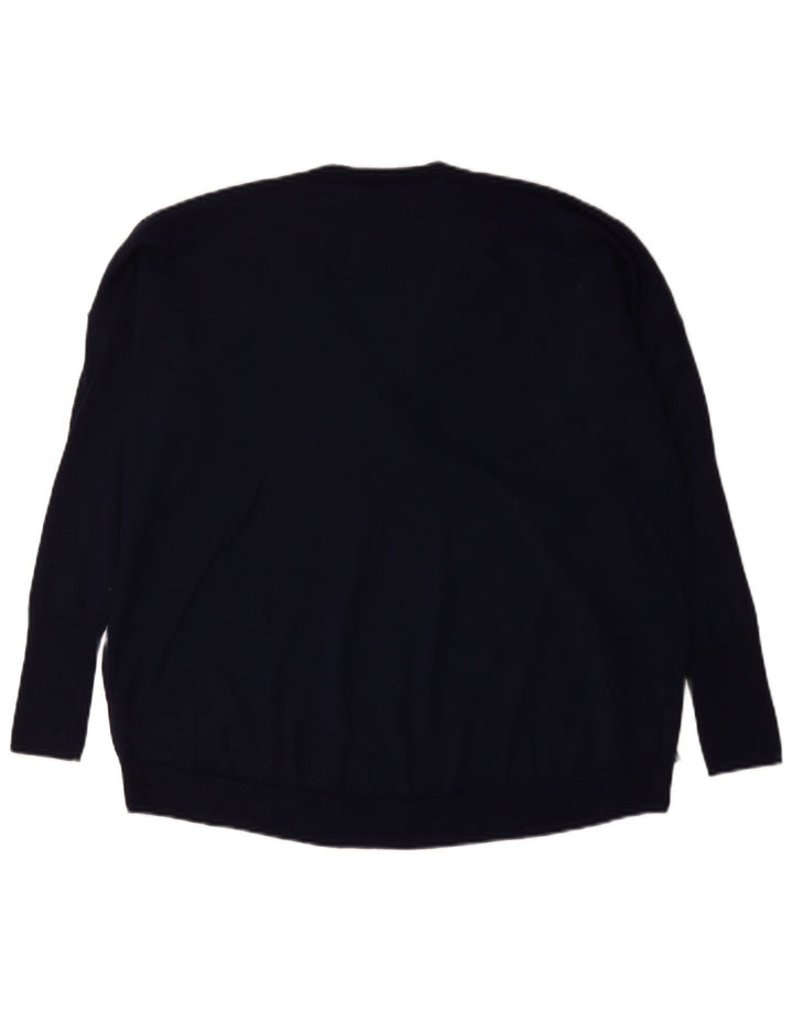 J. Crew Γυναικείο πουλόβερ με λαιμόκοψη μεγάλου μεγέθους UK 14 Medium Navy Blue