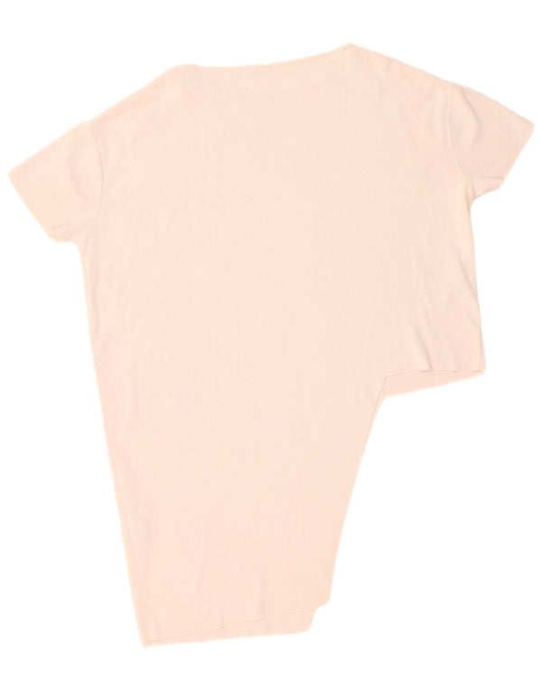 Cos Γυναικεία Loose Fit Asymmetric Μπλούζα Top UK 16 Large Pink Viscose