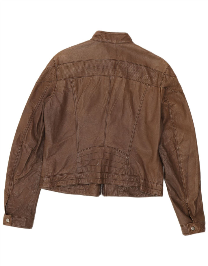 OVS Girls Leather Biker Jacket 13-14 Years Καφέ Δερμάτινο