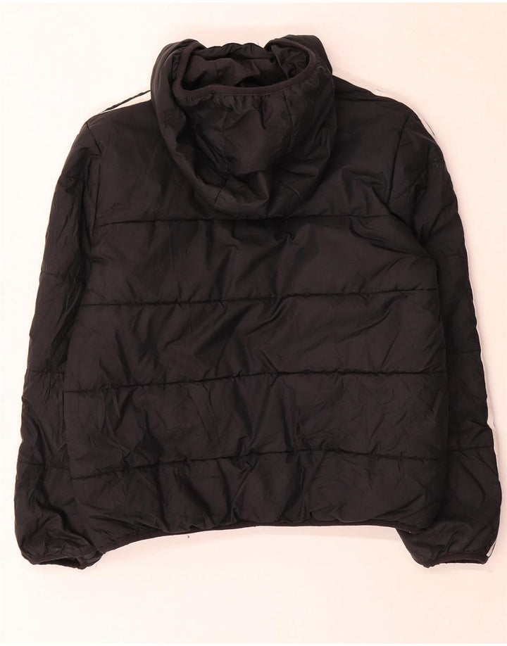 Adidas Girls Hooded Jacket 9-10 Years Μαύρο Πολυεστέρας