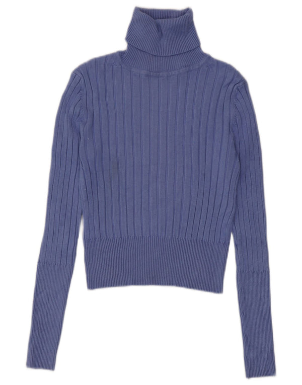 Zara Γυναικείο πουλόβερ με ρολό λαιμόκοψη UK 12 Medium Purple