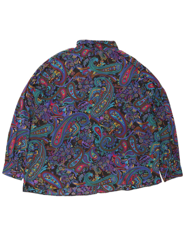 Vintage γυναικείο πουκάμισο UK 24 4XL Πολύχρωμο Paisley