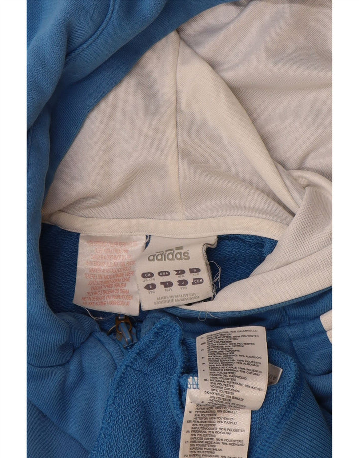 Ανδρικό πουλόβερ με κουκούλα με φερμουάρ ADIDAS UK 34/36 Small Blue Colourblock