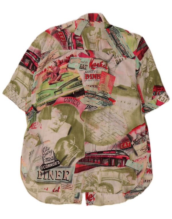 VERSE Womens Graphic Shirt Blouse EU 40 Medium Multicoloured Patchwork