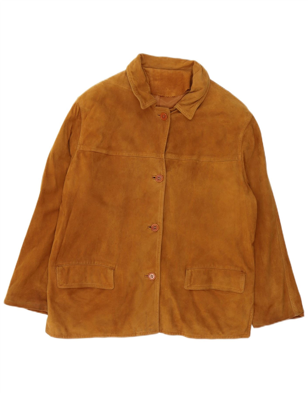 Conbipel Γυναικείο Suede Jacket UK 16 Large Brown Δερμάτινο