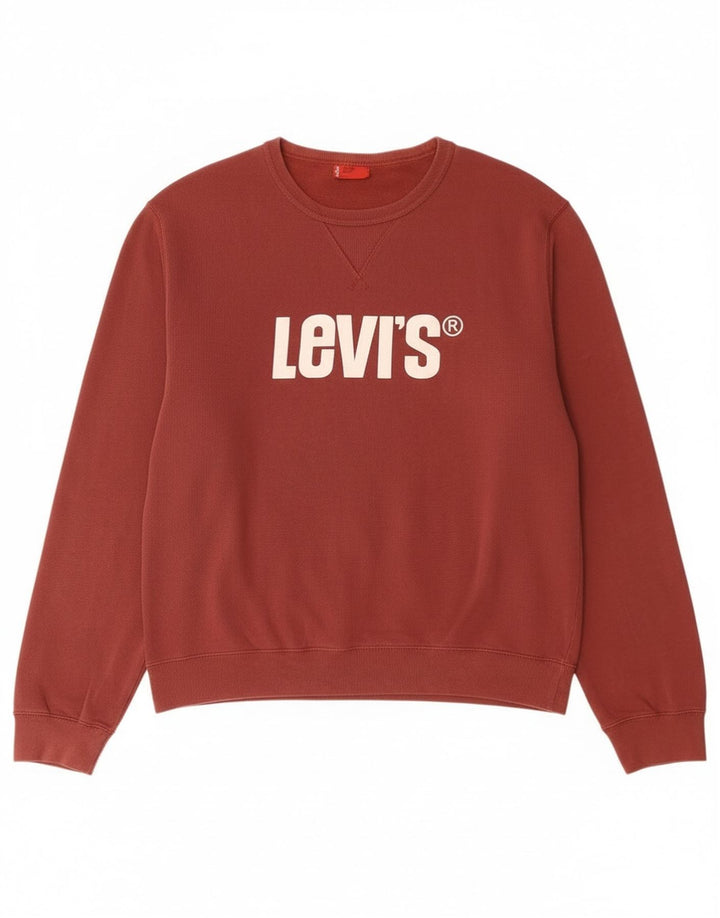 Ανδρικό γραφικό φούτερ Levi's Jumper Large Maroon Βαμβακερό