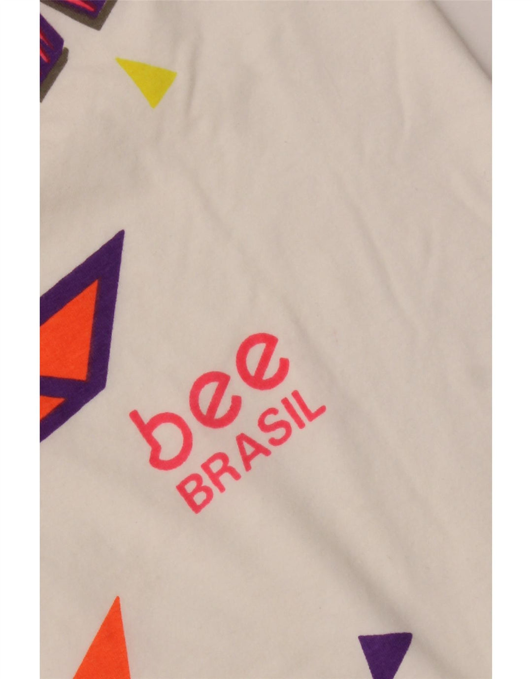 Vintage Ανδρικό γραφικό T-Shirt Top Medium White Floral