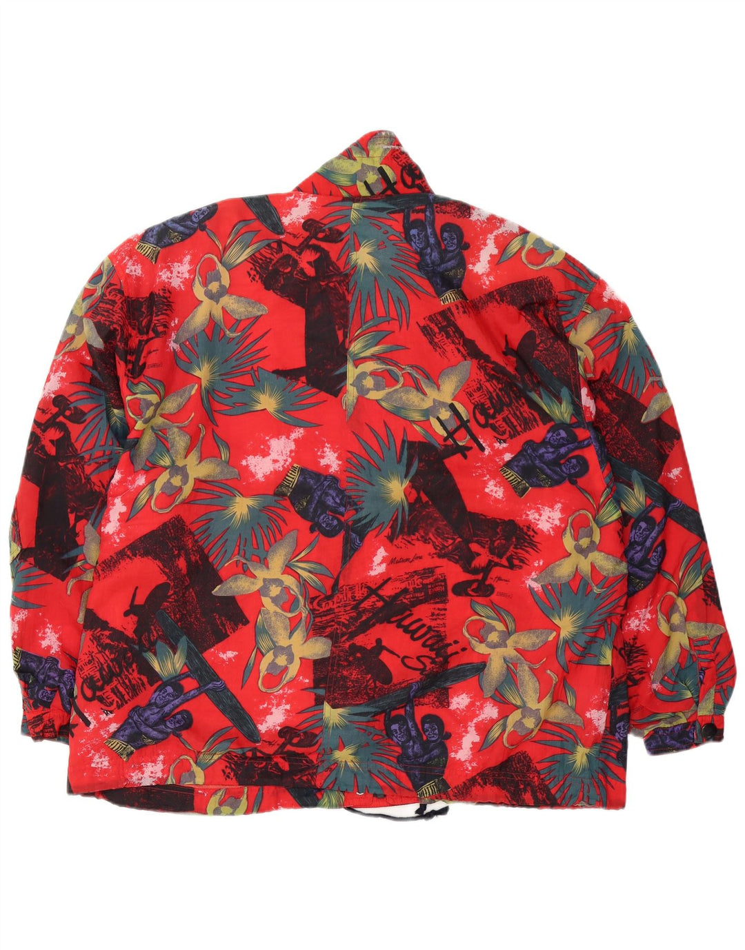 Gil Bret Γυναικείο Oversized Windbreaker Jacket UK 14 Large Red Floral
