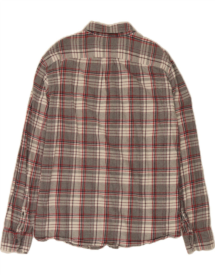 J. CREW Mens Slim Flannel Shirt XL Grey Check Cotton Vintage J. Crew and Second-Hand J. Crew from Messina Hembry 