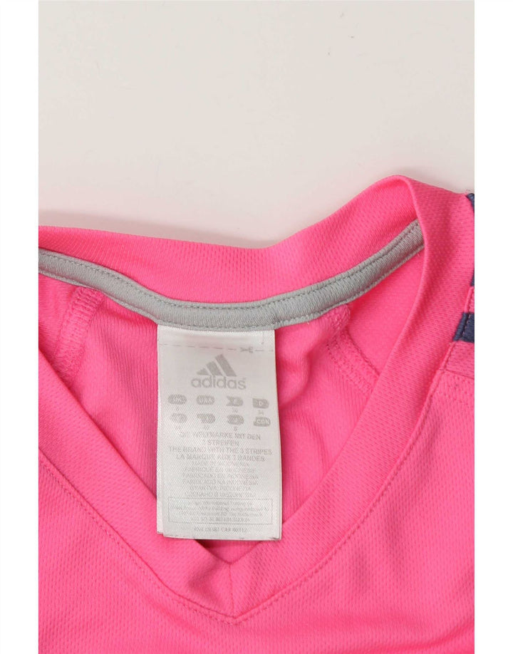 Adidas Γυναικείο T-Shirt Top UK 8 Small Pink Polyester
