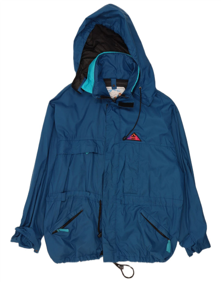 Aesse Ανδρικό μπουφάν βροχής με κουκούλα Loose Fit UK 40 Large Blue