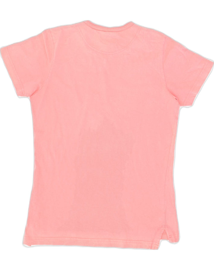 CHAMPION Womens Graphic T-Shirt Top UK 12 Medium Pink Cotton | Vintage Champion | Thrift | Second-Hand Champion | Used Clothing | Messina Hembry 