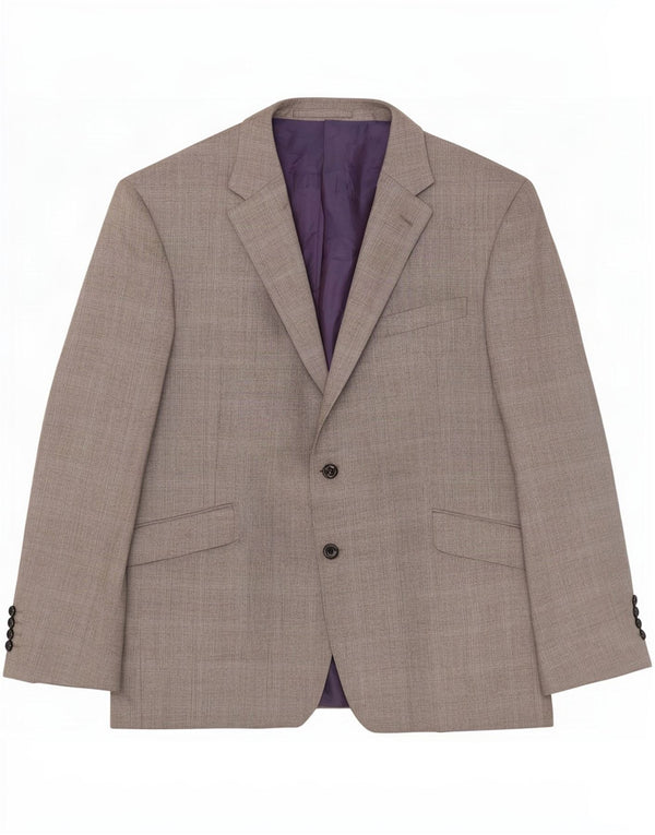 Marks & Spencer Ανδρικό μπουφάν σακάκι με 2 κουμπιά UK 44 XL Grey Check Wool