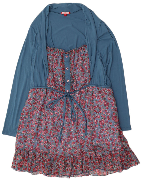 Joe Browns Γυναικείο φόρεμα UK 18 XL Blue Floral Viscose