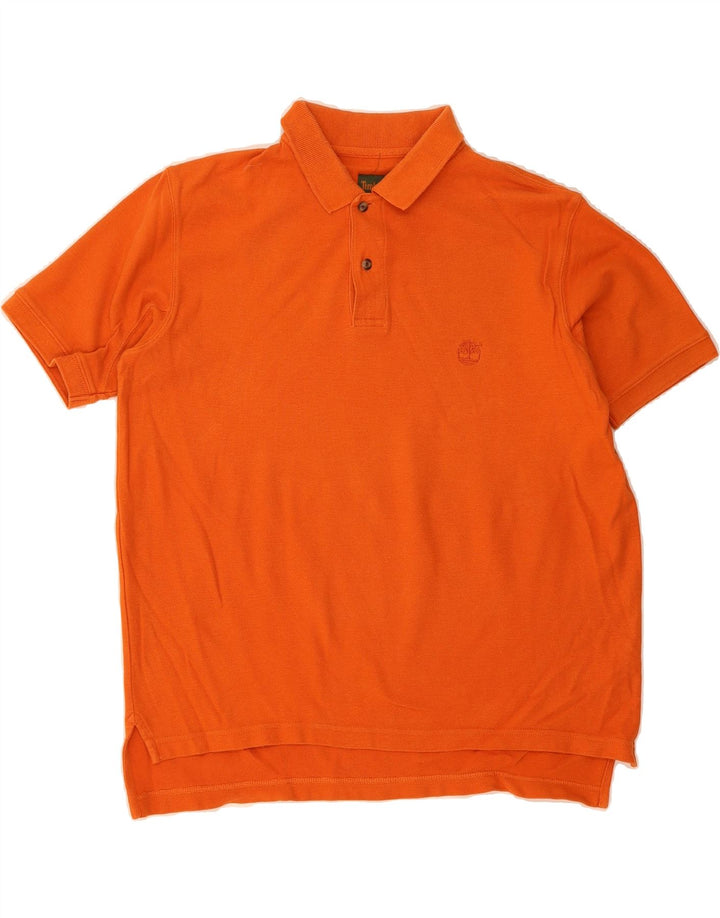 TIMBERLAND Mens Polo Shirt Medium Orange Cotton Vintage Timberland and Second-Hand Timberland from Messina Hembry 
