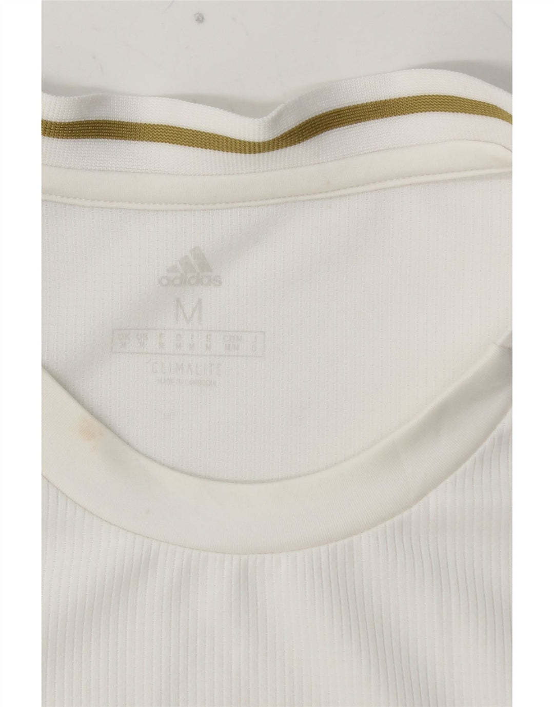 Ανδρικό γραφικό μπλουζάκι ADIDAS Real Madrid Top μεσαίο λευκό πολυεστέρας