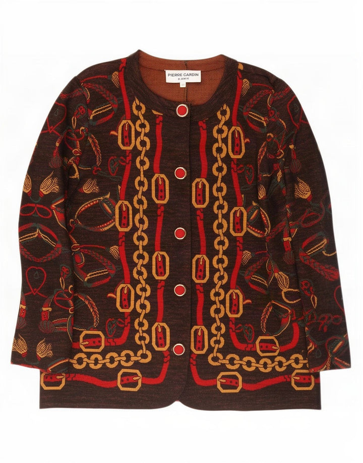 Pierre Cardin Γυναικείο Abstract Pattern 5 Button Jacket Blazer IT 48 XL Brown
