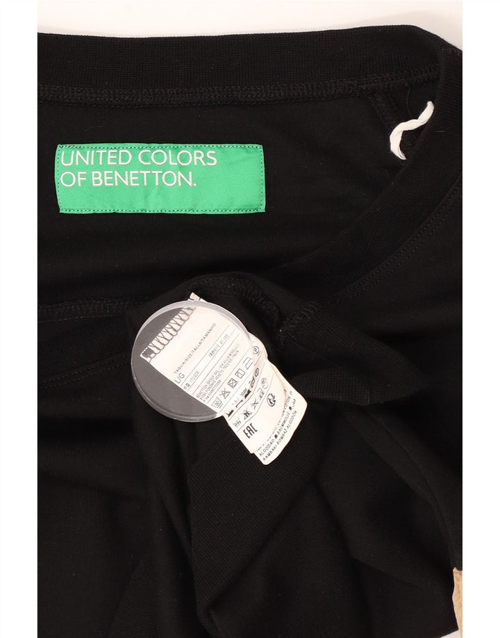 Γυναικεία φούτερ Benetton Jumper UK 16 Large Black Colourblock