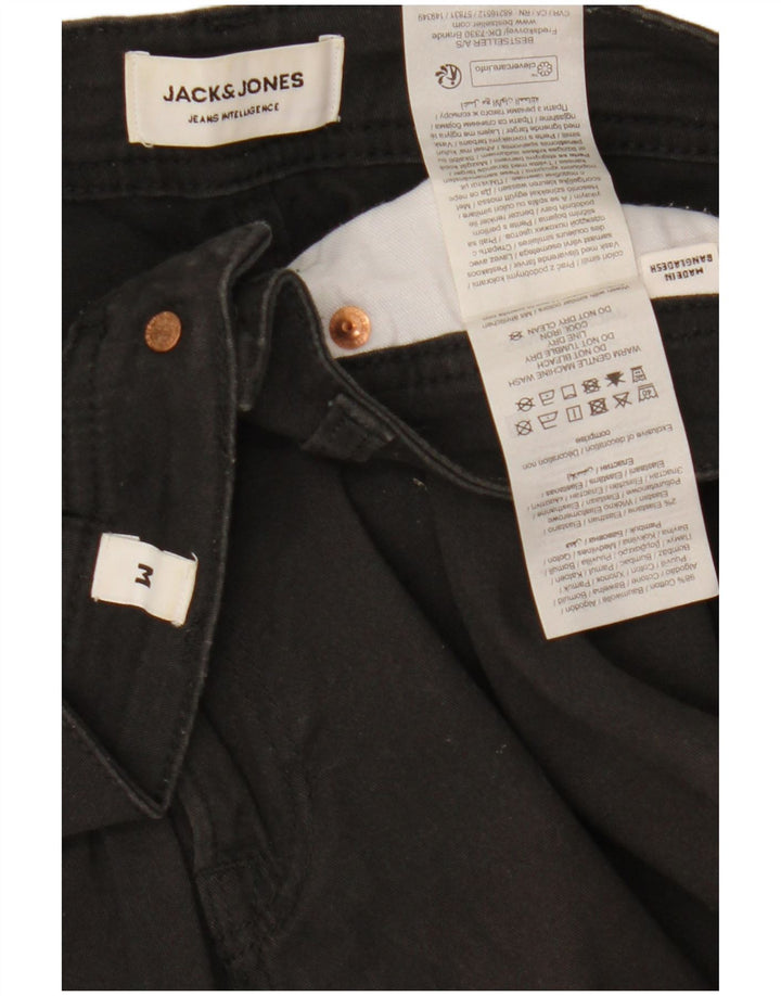 Ανδρικό κανονικό σορτς Jack & Jones, μεσαίο W32, μαύρο βαμβακερό