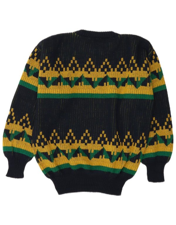 Ανδρικό πουλόβερ Rodes Crew Neck Jumper Medium Navy Blue Geometric Acrylic