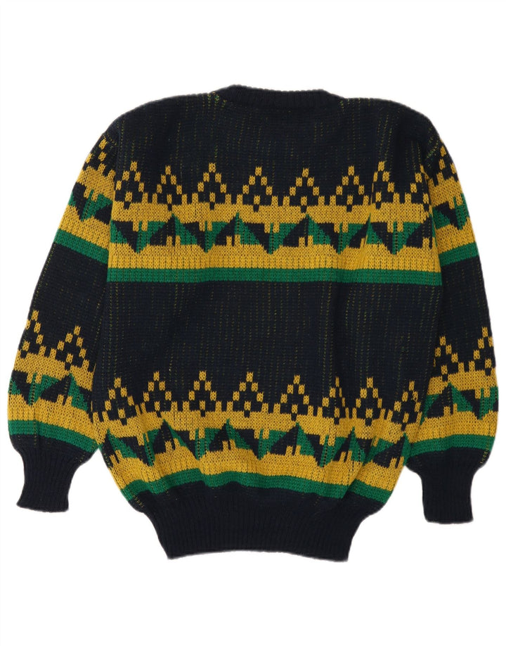 Ανδρικό πουλόβερ Rodes Crew Neck Jumper Medium Navy Blue Geometric Acrylic