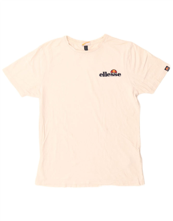 Ανδρικό γραφικό μπλουζάκι Ellesse Top μεγάλο λευκό βαμβακερό