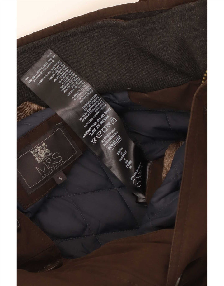Marks & Spencer Ανδρικό παλτό με επένδυση UK 36 Small καφέ βαμβακερό